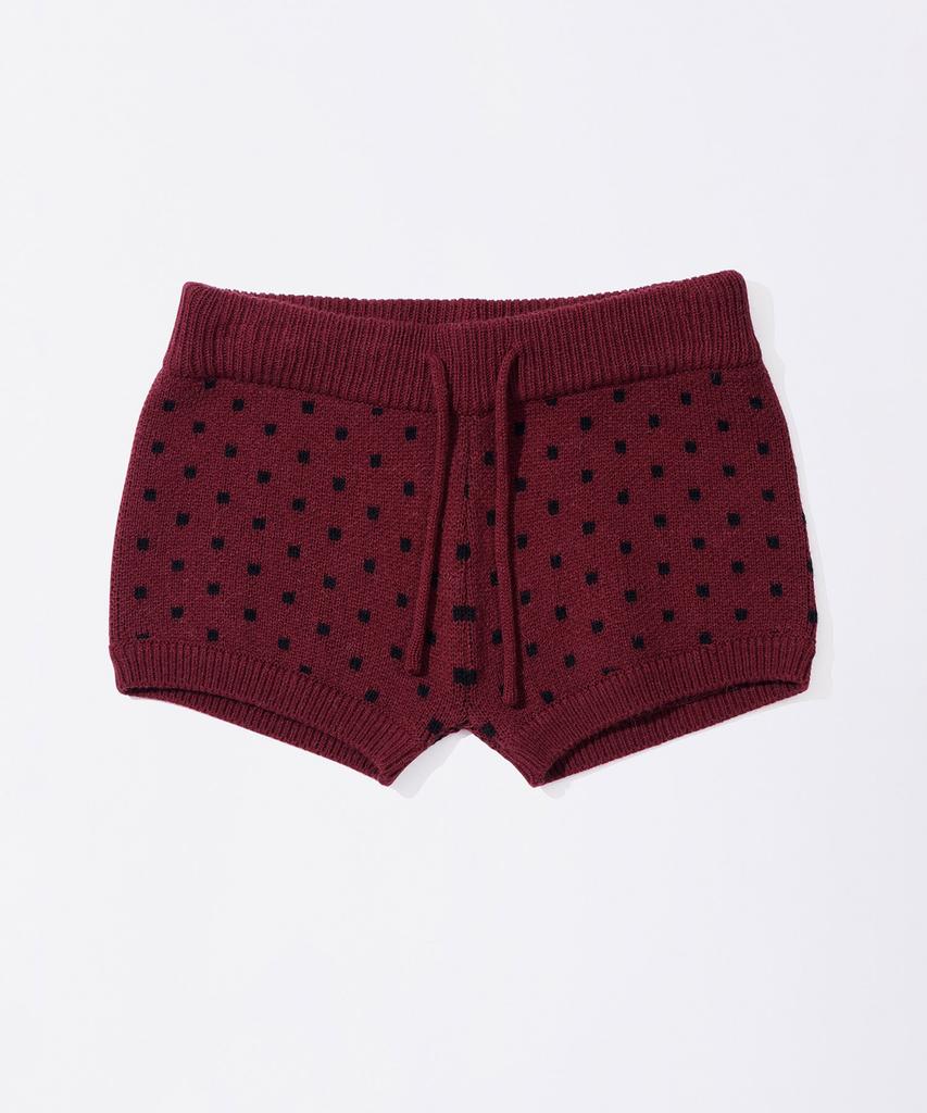 SCULPTOR Snowflake Knit Shorts Ladybug