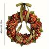 1pc Elegant Autumn Hanging Wreath with Hydrangea Flowers - Classic Style, Wall-Mounted,Ideal for Thanksgiving & Home Decor
