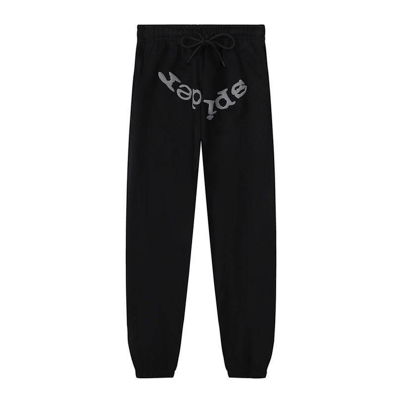 Sp5der Hoodie Unisex Oversized Cotton Pullover With Foil Letter Print Fall Casual Streetwear