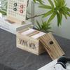 American Style Wooden Desktop Storage Box with Lid for Sanitary Pads and Cotton Swabs