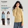 Girls' Thick Warm Half-High Collar Knitted Sweater