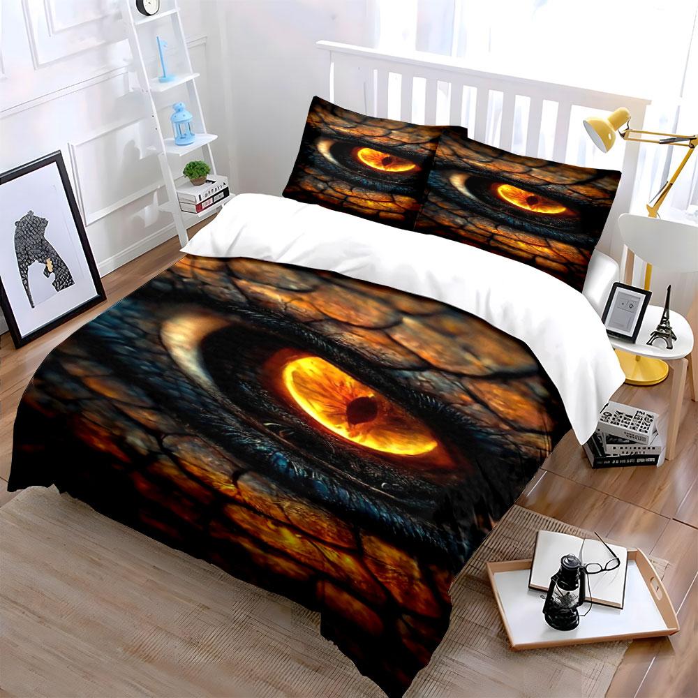 Fiery dragon eye pattern. Bedding sets Duvet cover sets Duvet covers Pillowcases(1 * Duvet Cover 2 * Pillowcases without duvet insert)