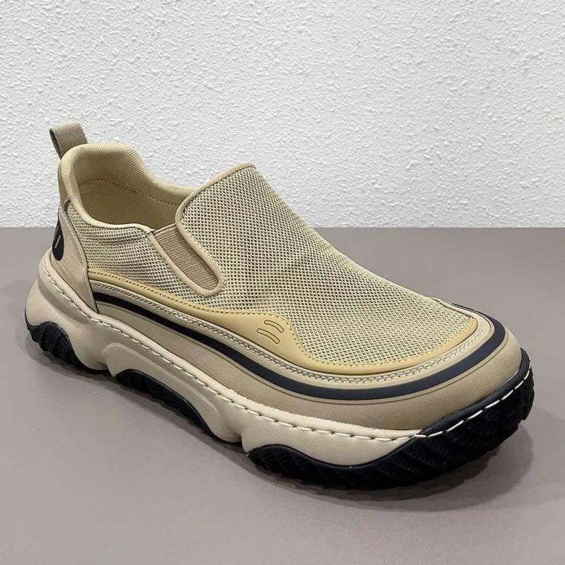 YRZL Anti Slip Loafers Shoes Men Breathable Mesh Casual Shoes Lightweight Walking Slip Sports Shoes Comfortable Trendy Footwear