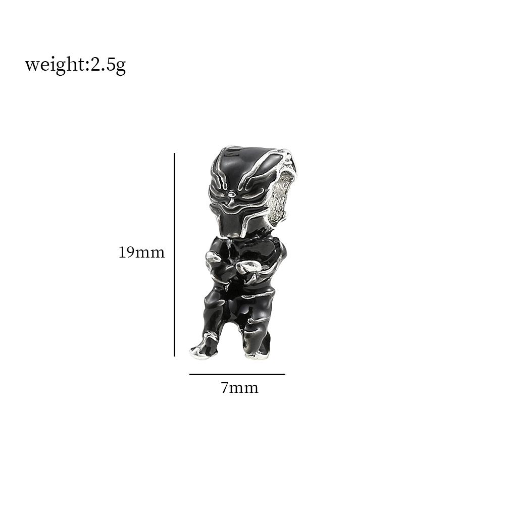 Bracciale con Charms per Figure di Film Perline Ciondolo Fai da Te Avengers Iron Man Spiderman Charms per Realizzazione Manuale Gioielli Accessori