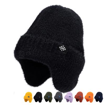 Winter Ski Wool Hat Women Men Ear Protection Hat Warm Knitted Hat