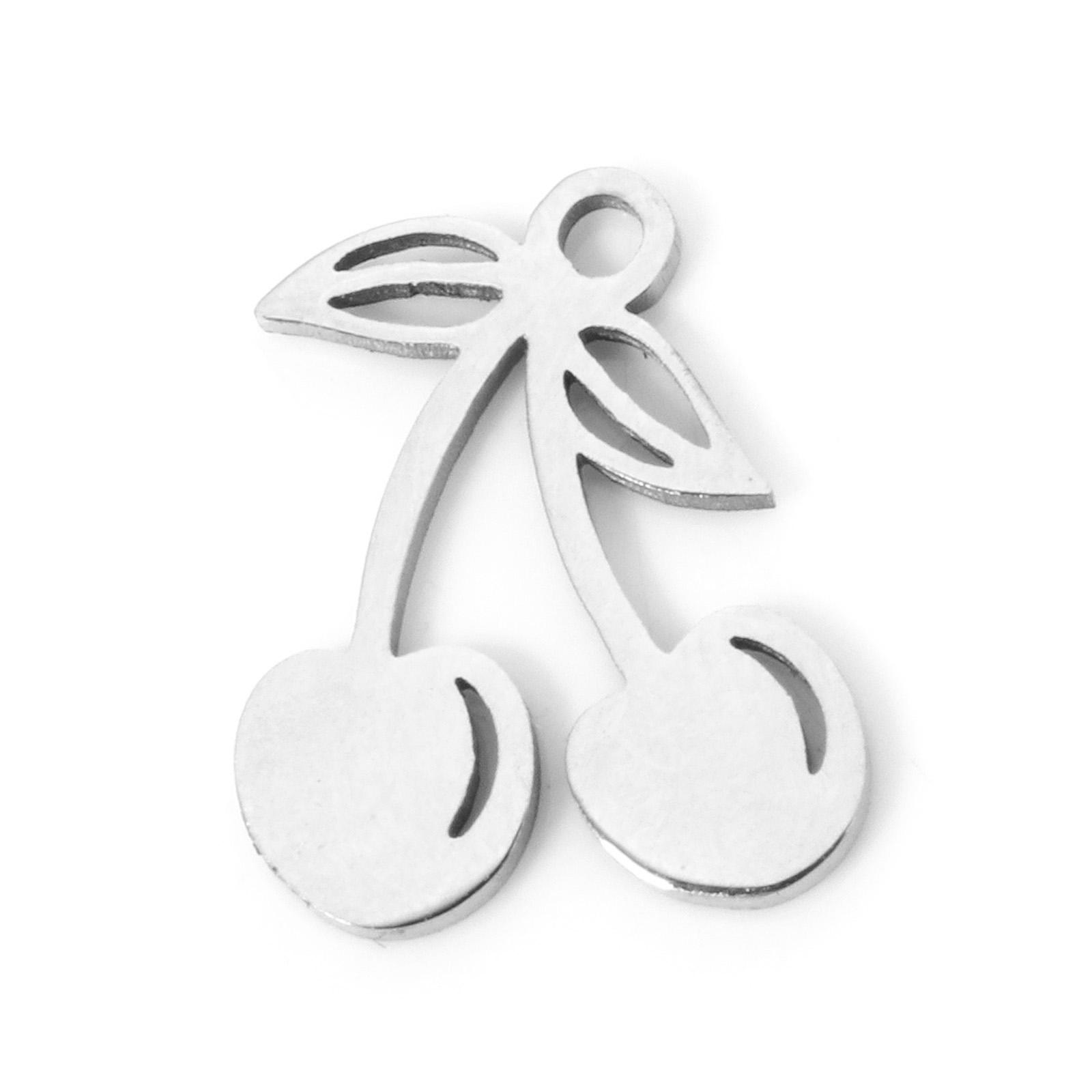 

3 PCs 304 Stainless Steel Charms Fruit Hollow Strawberry/Grape/Cherry/Apple Pendants For Jewelry Making DIY Bracelet Necklace