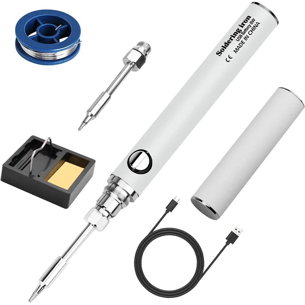 USB Şarj Edilebilir Taşınabilir Akülü havya Aracı Kiti Sıcaklık Ayarı Kaynak Aracı Kalem Ev Onarım DIY için