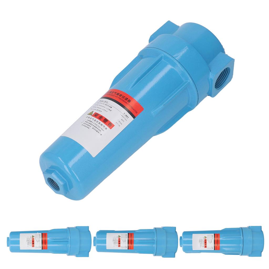 Oil Water Separator Clear Thread Air Compressor Filter 1.6Nm³/min Rated Capacity Leakage  1in Inlet Outlet for Replacement