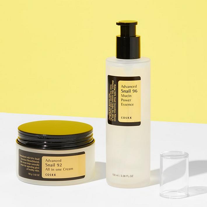 COSRX Snail 96 Mucin Power Essence 100ml + Snail 92 All In One Creme 100g SET/ Feuchtigkeitsspendend, Koreanische Kosmetik, Kbeauty