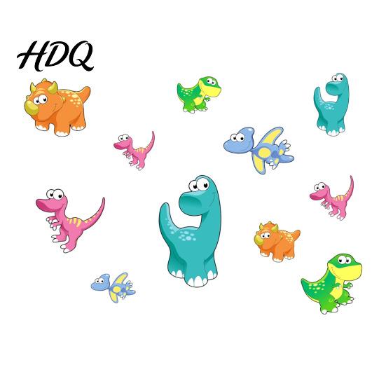 DIY Dinosaur Scene for Bedroom Wall Luminous Cartoon Sticker Self-Adhesive Decorative Waterproof PVC Murals Windows Decals Kids Room Nursery