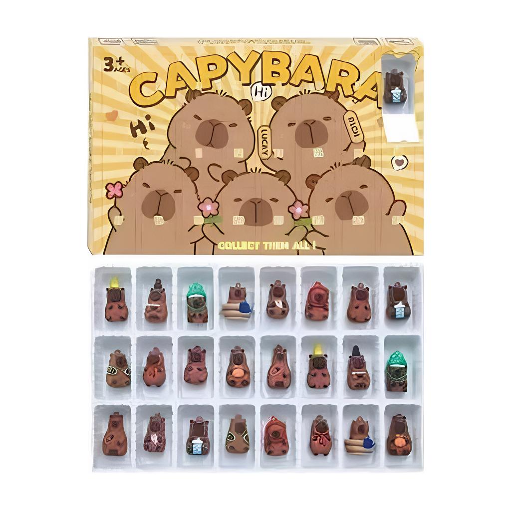 Capybara Advent Calendar 2025 Mini Capybara Figurines Xmas Countdown Calendar Holiday Countdown Calendar Xmas Surprise Gifts
