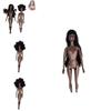 African Doll 30cm Charcoal Black Jointed Nude Doll 80g Weight
