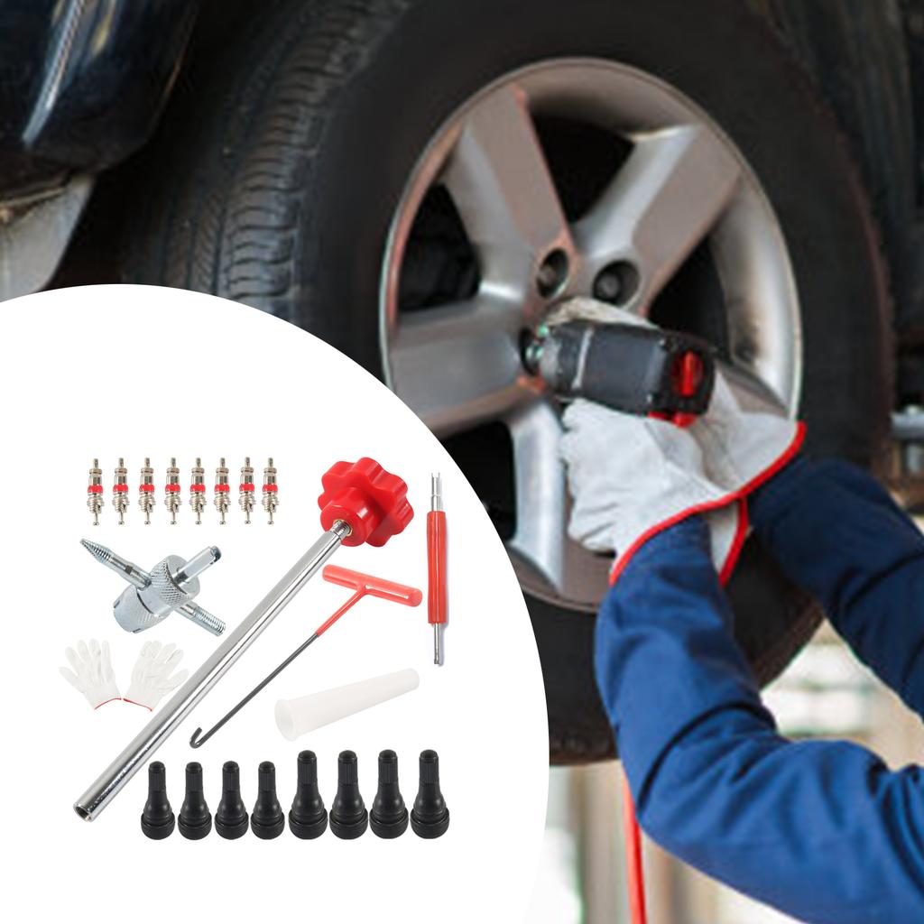 Versatile 22pcs Tire Repair Tool Set Rusts  Resistant Emergency Tire Fixing Tool Set for Homes  Garages & Auto Repair Sh
