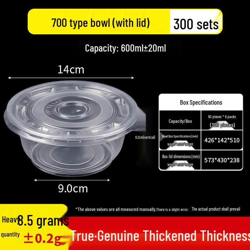 Thickened Disposable Plastic Bowls