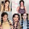 XINRAN Synthetic Long Elegant Highlighted Braided Ponytail Extension Elastic Band Hair Easy To Wear For Women Accessory