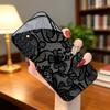 Black Floral Printed Phone Case Suitable for Samsung for Galaxy  S26 S25 S24 S23 Ultra  S22 Ultra S20 Ultra back cover