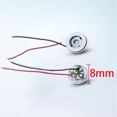 2/4/8PCS 32R Round 8mm Headphone Small Speaker Subwoofer TWS Earphone Speaker DIY Parts Driver Unit W/ Cable Line Repair Part