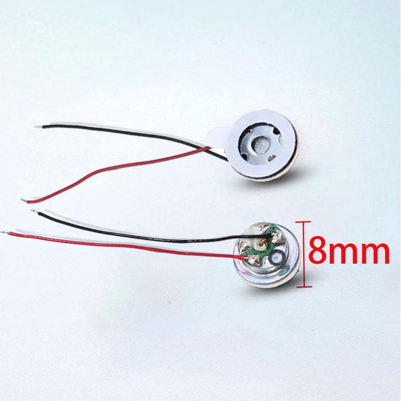 

2/4/8PCS 32R Round 8mm Headphone small speaker subwoofer TWS earphone speaker DIY Parts Driver Unit w/ cable line repair part