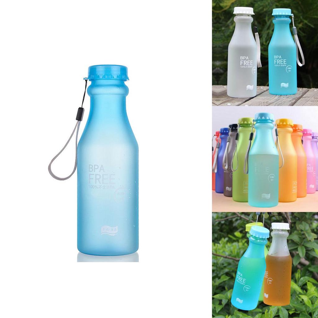 Wytrzymała, szczelna, przenośna sportowa butelka na wodę 550 ml do jazdy na rowerze i na kemping