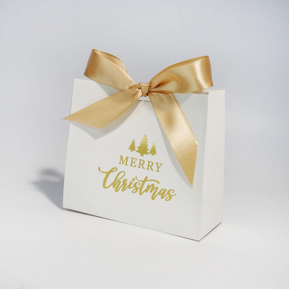 Christmas Gift Candy Box 3D Eve Cookies Favor Gift Packaging Box With Ribbon New Year Merry Christmas Party Decoration