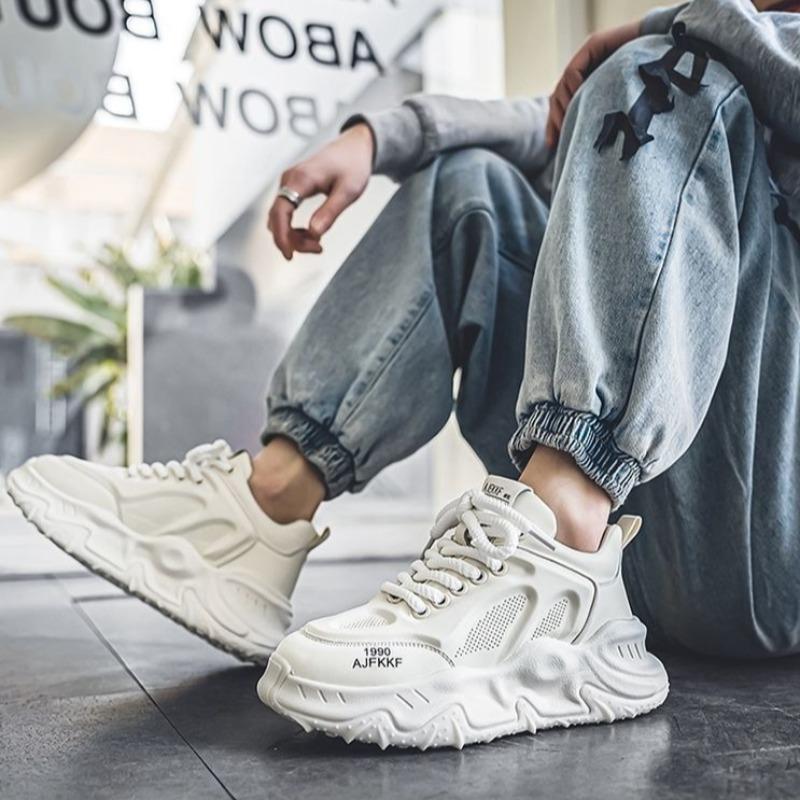 Trend Hot Sale Men Platform Sports Shoes Tennis Basketball Shoes Summer Breathable Increased Casual Sneakers Running Shoe Hombre