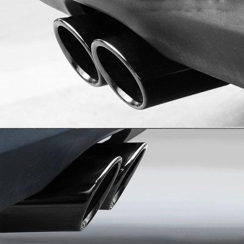 DSYCAR 1pair Chrome Plating Stainless Steel Car Exhaust Muffler Tip Pipes Covers ,universal Car Accessories