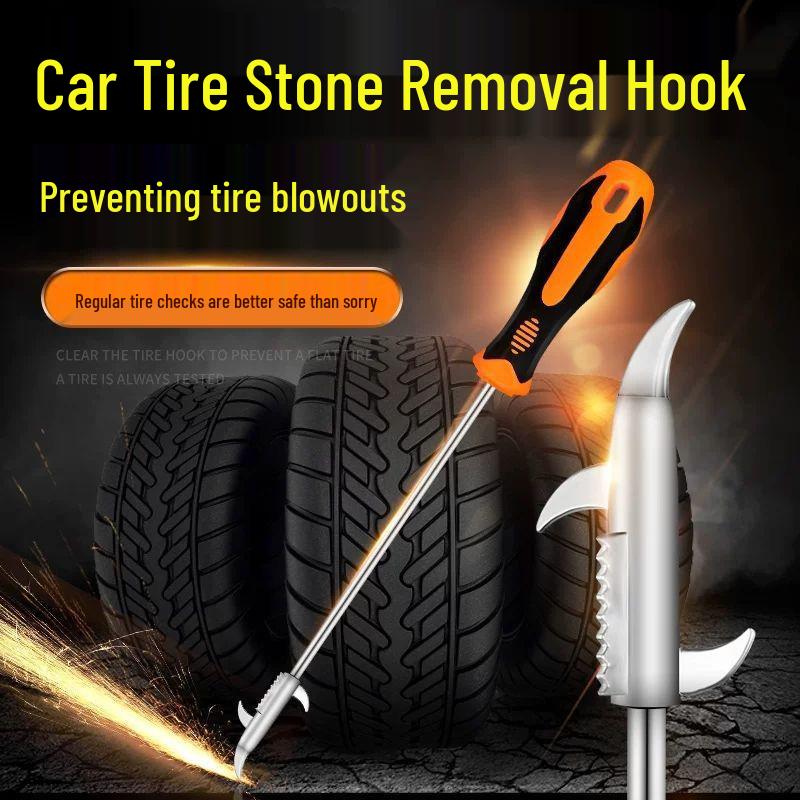 Tire Hook & Cleaning Tool Set with Right Angle and Elbow Screwdrivers