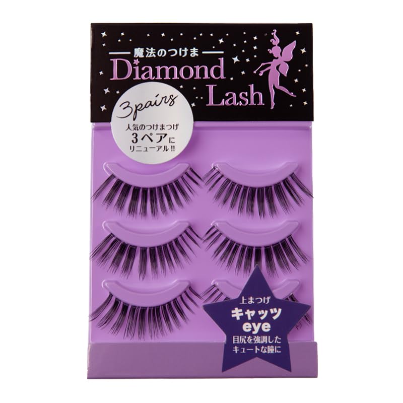 

[3 пары] DiamondLash [Кошачий глаз] Этот продукт поставляется в упаковке из 3 пар.