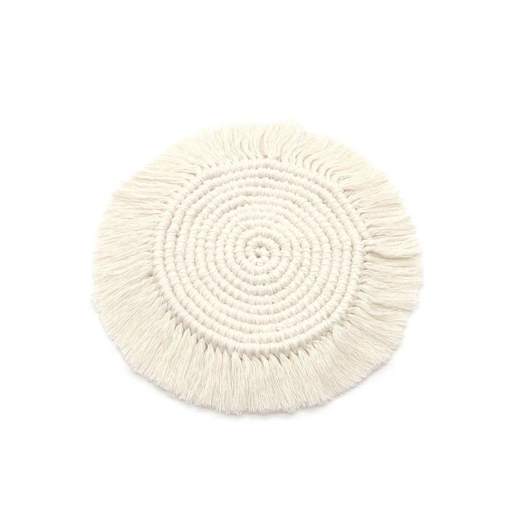 Tassels Water Cup Mat Absorbent Insulated Dining Table Mat Boho Coaster Tabletop Protection