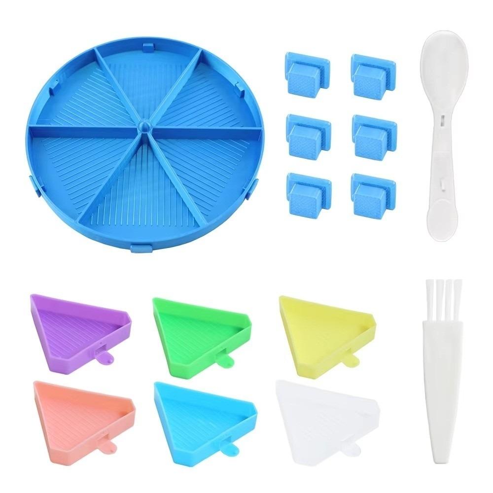 

Multi-Color Large Diamond Painting Tray DIY Craft Drill Storage Tray for Nail Art Blue Tray