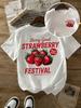 T-shirt da Donna con Stampa Fragole Berry Good Estate Manica Corta T-Shirt Casual Morbida Oversize Top Base Scollo a O Abbigliamento