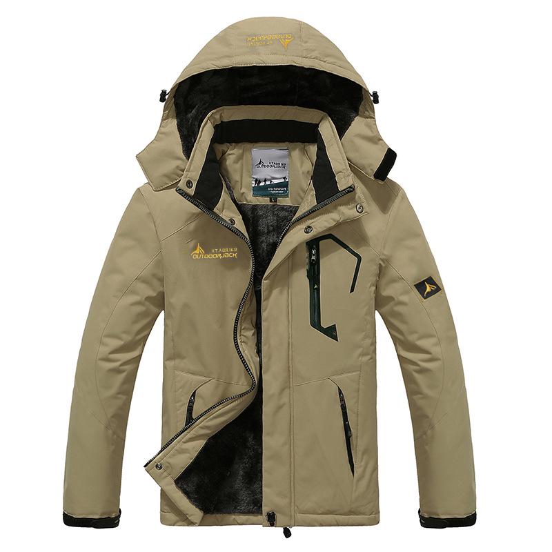 מעיל חורף גברים פלוס קטיפה Warm Wind Parka 6XL פלוס מידה שחורה מעיל חורף גברים.