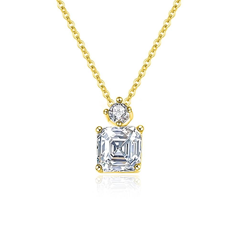 S925 Sterling Silver Moissanite Cross Pendant Clavicle Necklace for Women Luxury Sparkling Fine Jewelry Gift