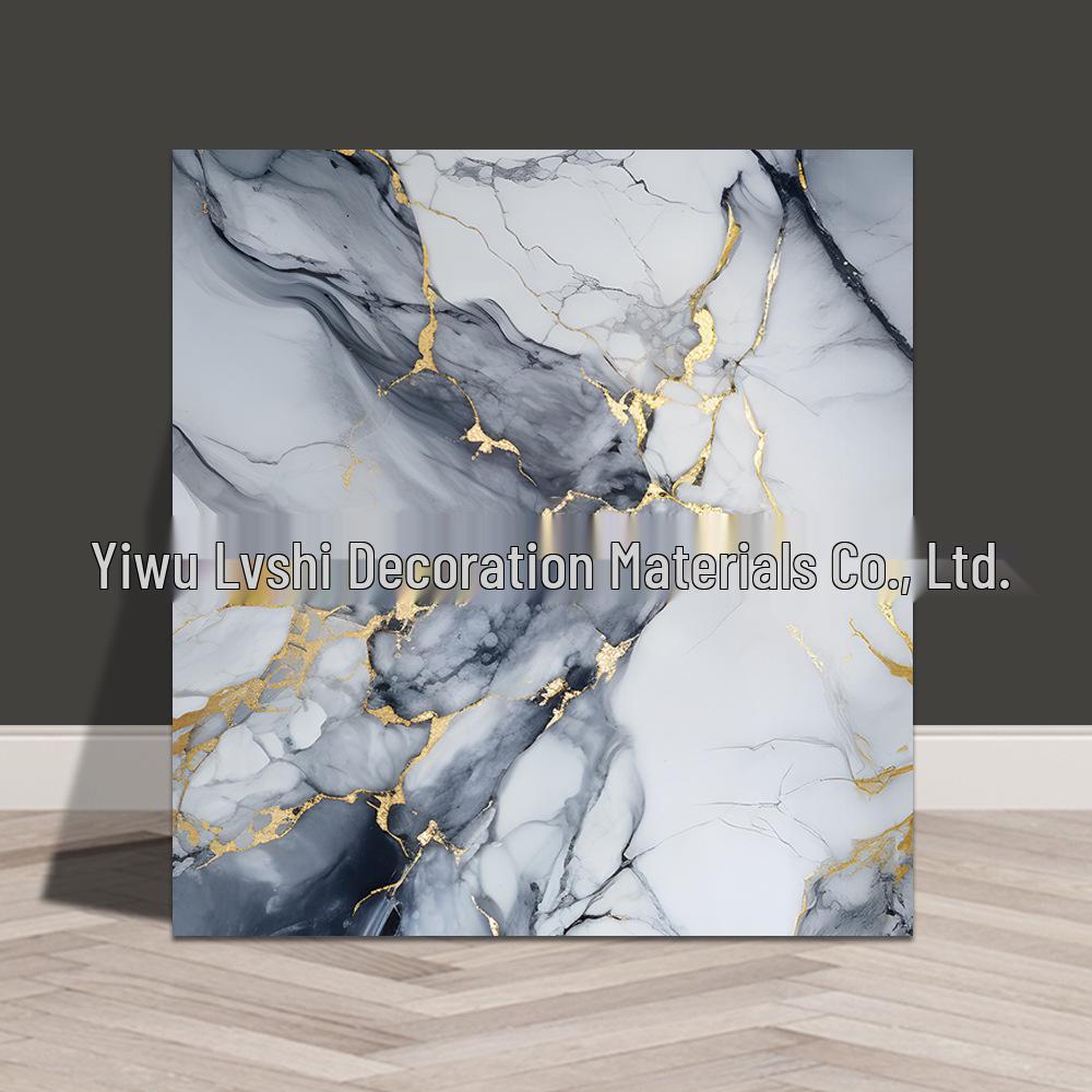 Self-Adhesive Pink Marble Wallpaper: Waterproof, Heat-Resistant Wall Sticker with Aluminum Plastic Panel