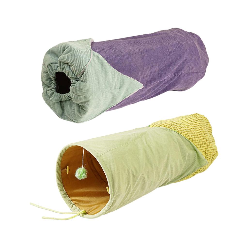 Foldable Tunnel Cat Toy Play Center Playground Collapsible Play Toys Interactive Toy for Rabbit Hamster Kitten Bunny Indoor Cats