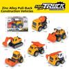 4/6pcs 2 Styles Simulation Diecast Crane Car Alloy Engineering Vehicle Toy  Children Kids Boys