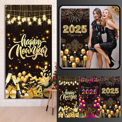Silvester Tür Hängen Hintergrund Tuch Neue Jahr Party Dekoration