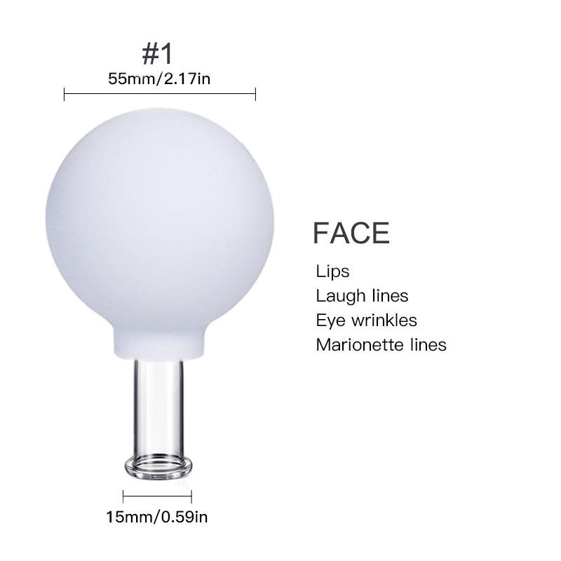 Rubber Face Massager Vacuum Cupping Face Skin Lifting Facial Cups Anti Cellulite Cup Anti-Wrinkle Cupping Therapy Facial Tool