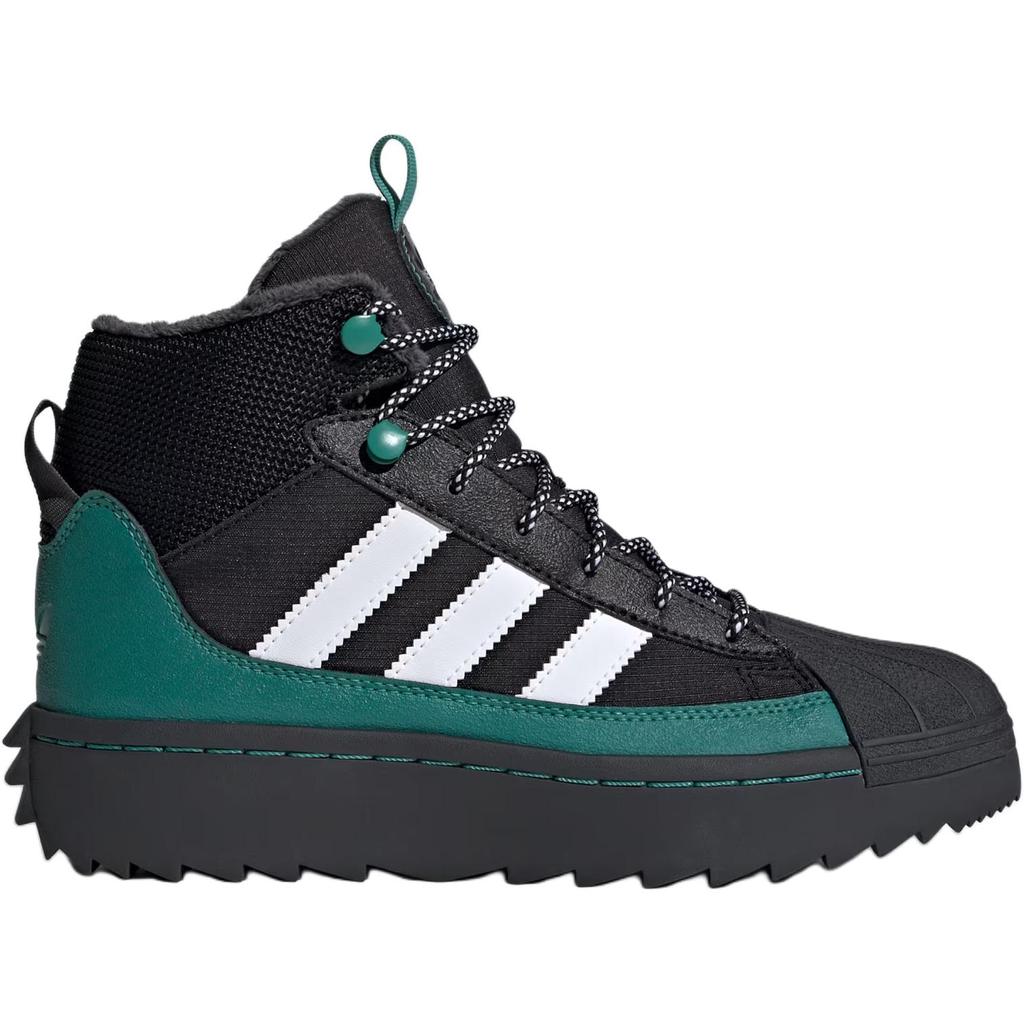 Adidas Originals Superstar Winterized Trek Comfortable Shock Absorbing Waterproof High Top Outdoor Shoes Kids Shoes Black ID1018