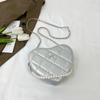 Pearl Heartshaped Shoulder Bag With Zipper Closure For Office And Outings