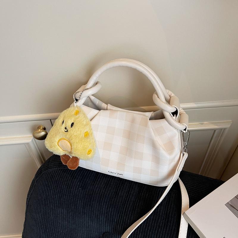 Niche Bag Women's New Summer Simple Chain Bag Messenger Bag High Value Portable Pleated Bag