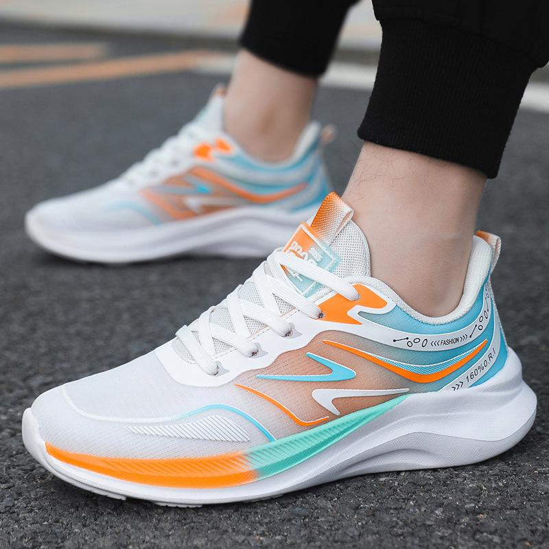 Men's and women's sports shoes summer new mesh breathable running shoes soft sole lightweight student fashion shoes