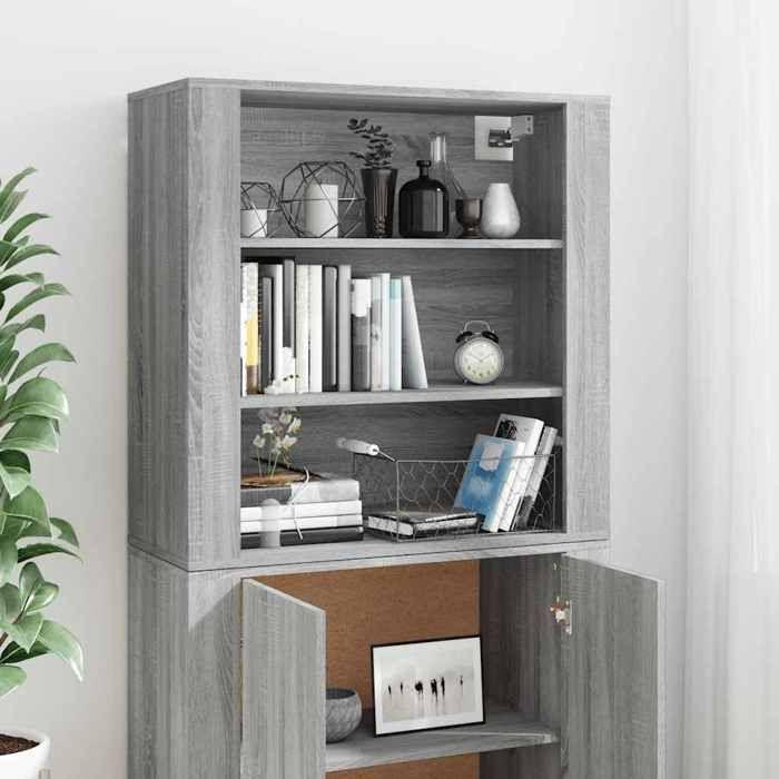 Hohes Buffet - Maison Exclusive - Sonoma - Grau - Holzwerkstoff