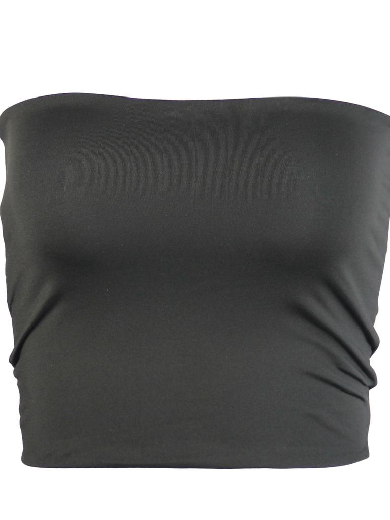 Strapless Tank Top Solid Color CropTops Women Summer Camis Casual Camisole Fashion Tube Female Sleeveless Cropped Y2K Clothes