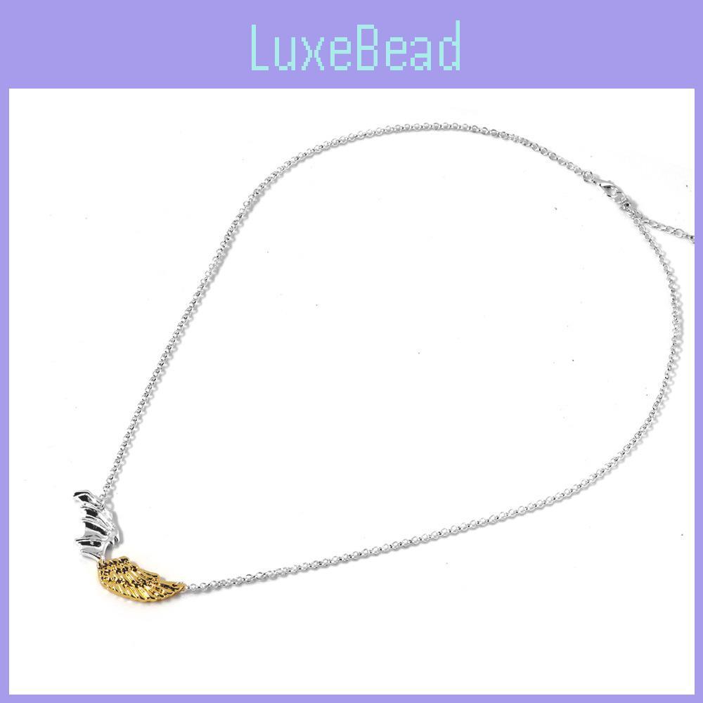 Elegante Damen-Halskette im neuen Stil 2021 mit zweifarbig plattierten Flügeln für modischen Pullover-Schmuck