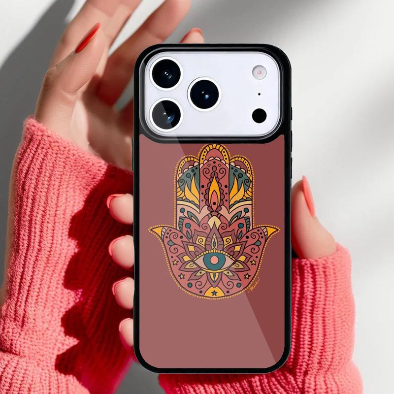Hamsa hand Aesthetic Phone Case for iPhone 17 16 15 14 13 Pro Max Back Cover for 12 11 Pro Coque