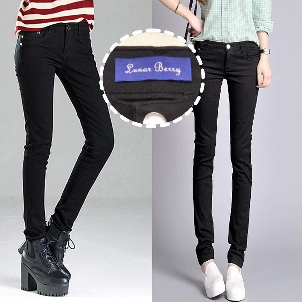 Lunar Berry Stretch Skinny Long Size 801 Stylish and casual black long pants in Oversized and stretchy jeans perfect for Size 801 Pants,
