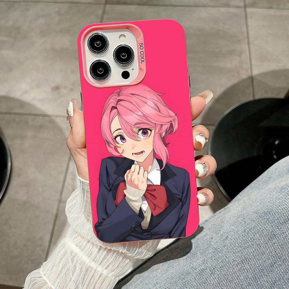 

Dandadan Aira Shiratori Phone Case for iPhone 17 16 15 14 13 12 11 X XR XS 8 7 Air Pro Max Plus Translucent Pink Colorful Cover iPhone 16 Pro