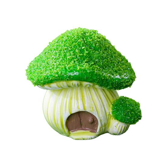 

Resin Mushroom House Figurine for DIY Terrarium & Fish Tank Decor Cute Fairy Garden Ornament Miniature Desktop Decoration for Home Office A