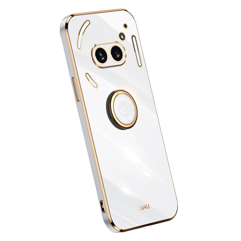 XINLI Pro Nothing Phone (2a) Kryt Elektrogalvanizovaný Kroužek Stojánek Měkké TPU Pouzdro na Telefon